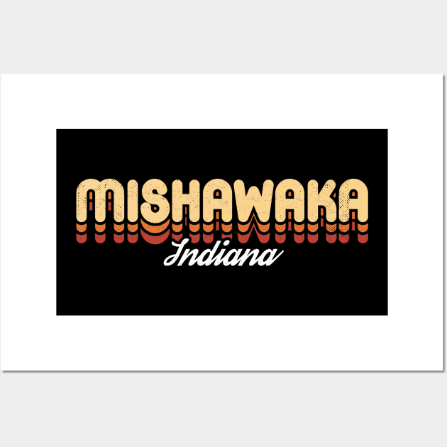 Retro Mishawaka Indiana Wall Art by rojakdesigns